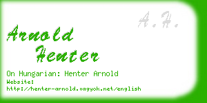 arnold henter business card